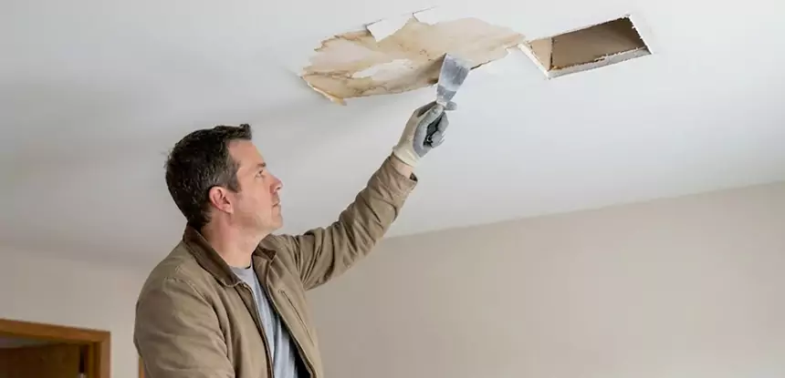 Ceiling Water Stain and Drywall Repair in Duluth
